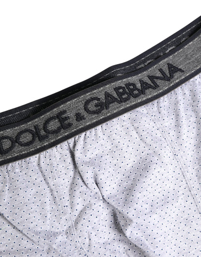 Dolce & Gabbana White Logo Cotton Men Regular Boxer Underwear
