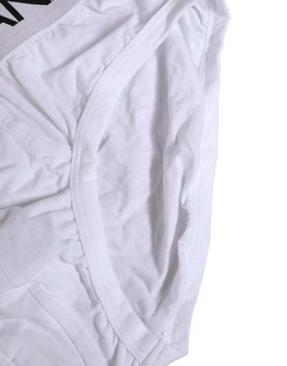 Dolce & Gabbana White Cotton Stretch Brando Brief Underwear