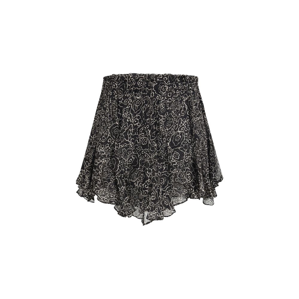 Marant Etoile Black Viscose Bermuda Shorts