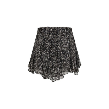 Marant Etoile Black Viscose Bermuda Shorts