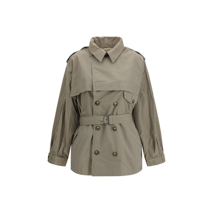 Marant Etoile Bicolor Cotton Trench Coat