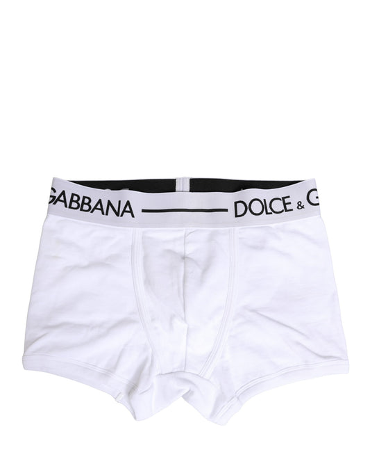 Dolce & Gabbana White Logo Waistband Regular Boxer Underwear