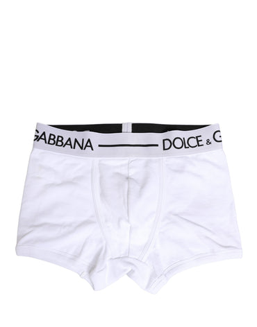 Dolce & Gabbana White Logo Waistband Regular Boxer Underwear