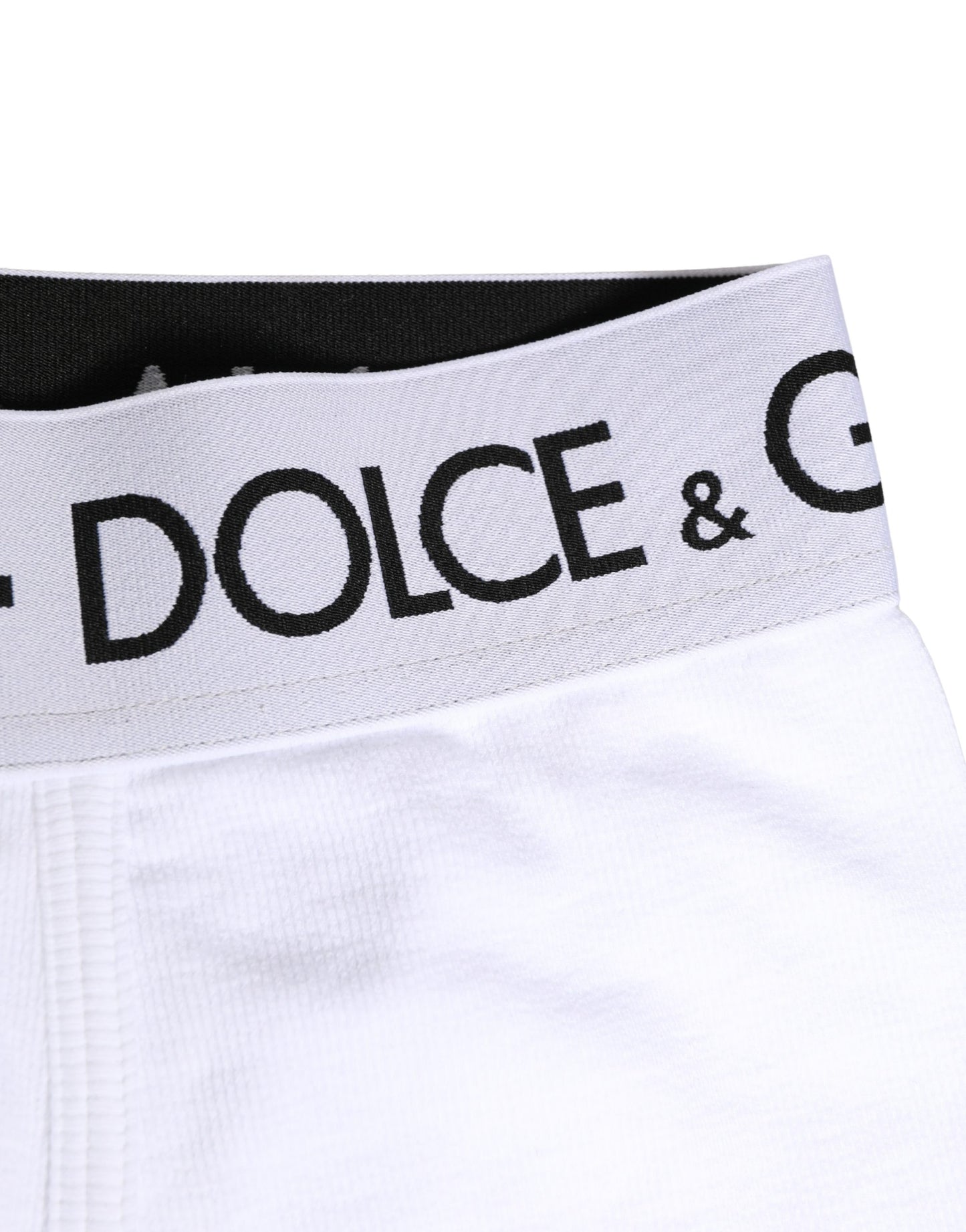 Dolce & Gabbana White Logo Waistband Regular Boxer Underwear