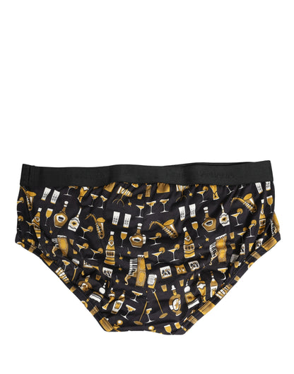 Dolce & Gabbana Black Jazz Cocktail Men Brando Brief Underwear