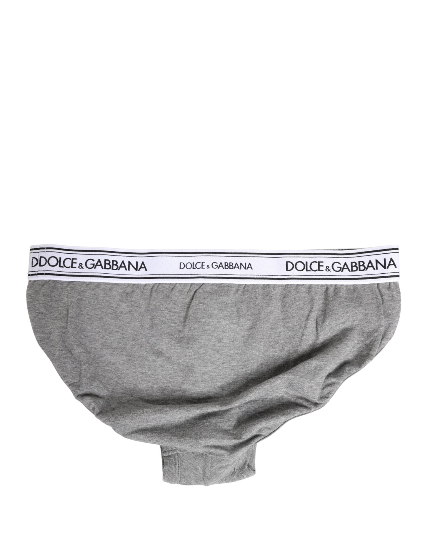 Dolce & Gabbana Gray Logo Waistband Men Midi Brief Underwear