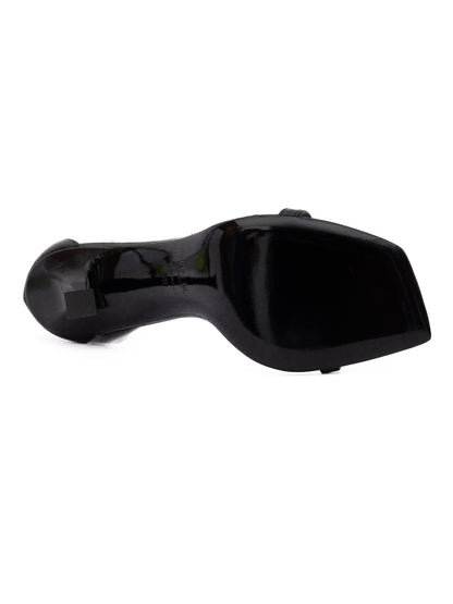Jimmy Choo Black Leather Verity 100 Sandals