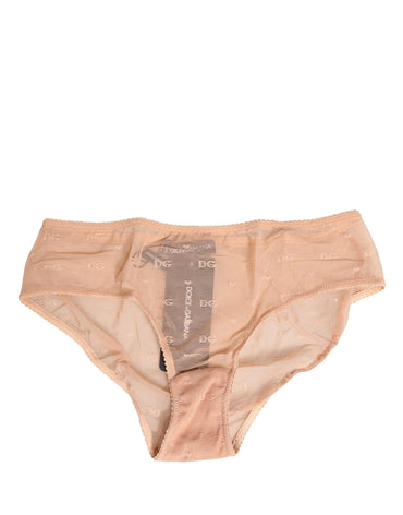 Dolce & Gabbana Beige Lace Cheekini Lingerie Panty Brief Underwear