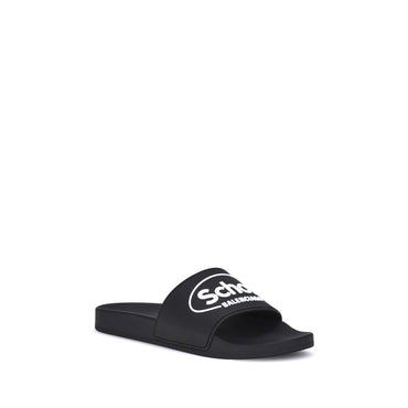 Balenciaga Black Rubber Sandals