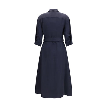 P.A.R.O.S.H. Blue Viscose Casual Dress