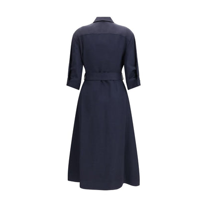 P.A.R.O.S.H. Blue Viscose Casual Dress