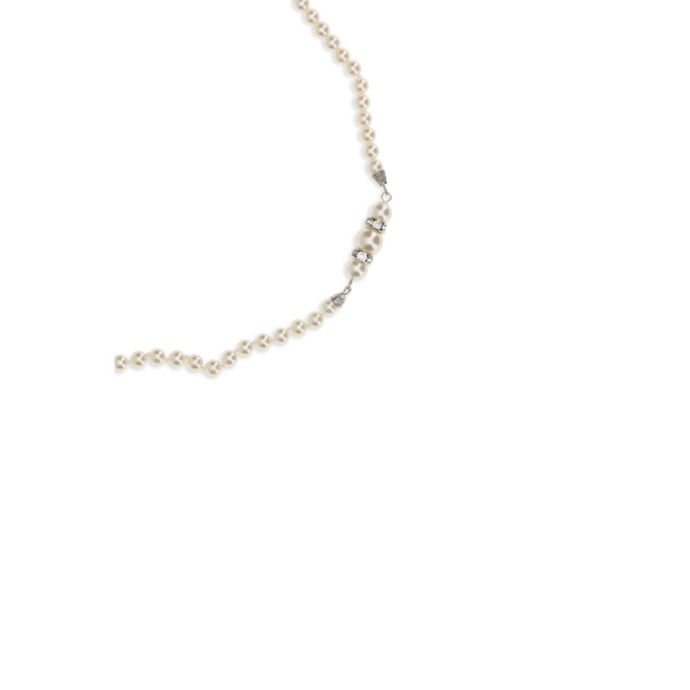 Alessandra Rich Silver Metal Necklace