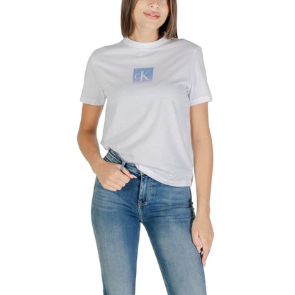 Calvin Klein Jeans White Cotton T-Shirt