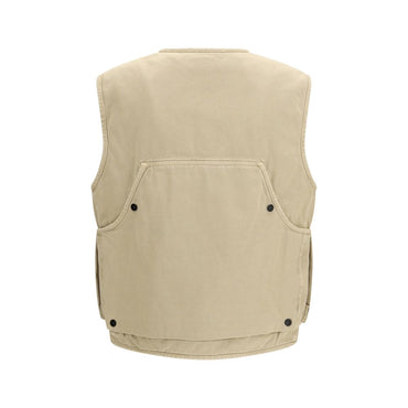 Stone Island Beige Cotton Sleveless Jacket