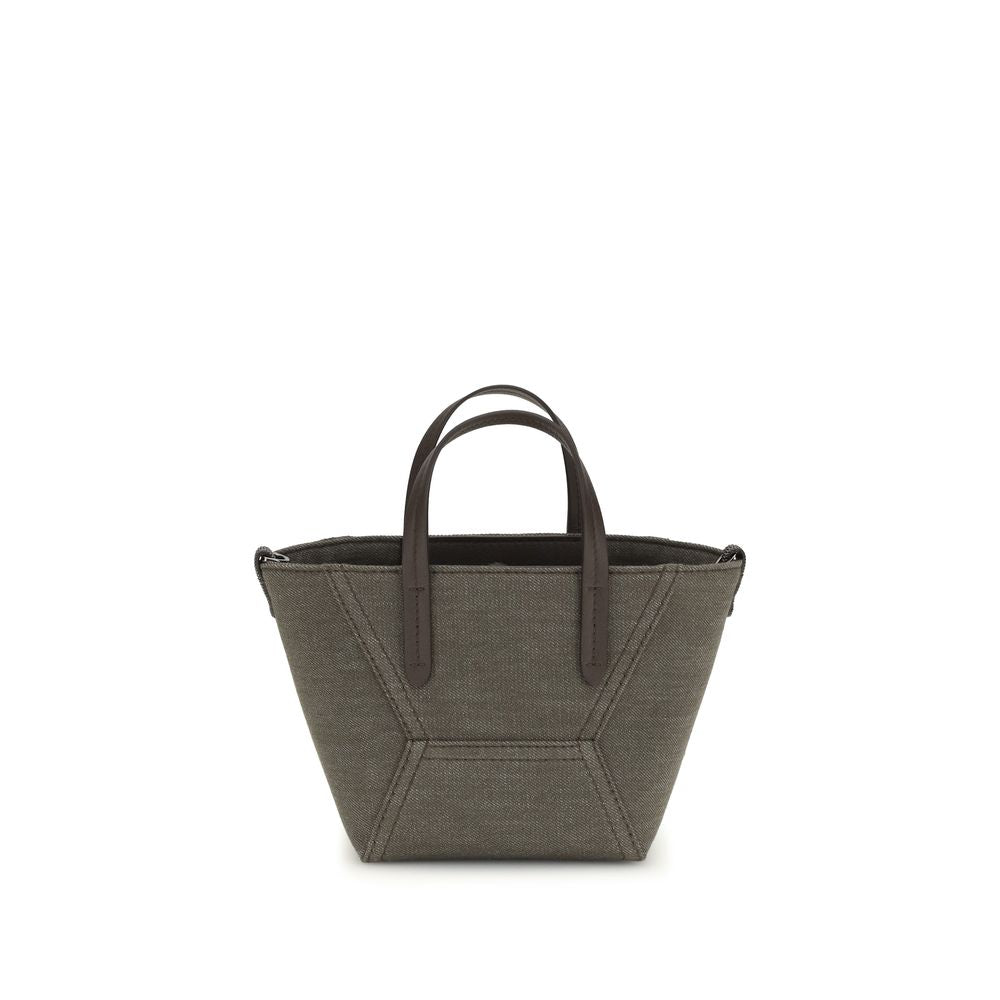 Brunello Cucinelli Bicolor Fabric Handbag