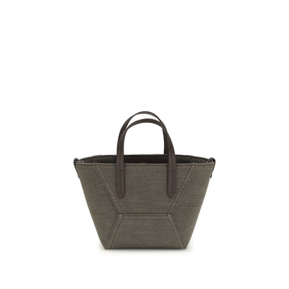 Brunello Cucinelli Bicolor Fabric Handbag