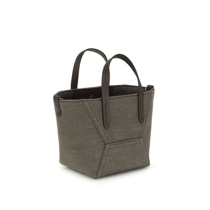Brunello Cucinelli Bicolor Fabric Handbag