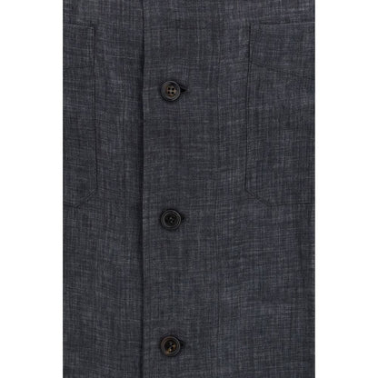 Brunello Cucinelli Gray Linen Shirt