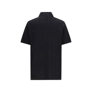 Dolce & Gabbana Black Cotton Polo Shirt