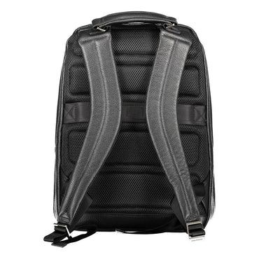 Piquadro Black Leather Men's Backpack
