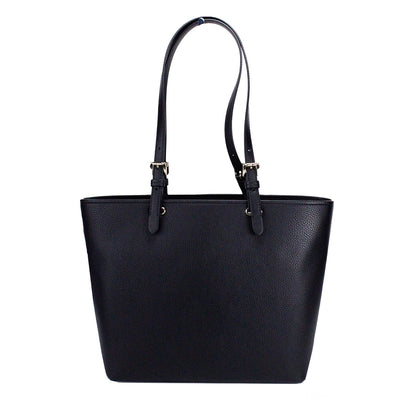 Michael Kors Womens Jet Set Travel Medium Double Pocket Tote Black/SIlver 35F3GTVT8B-001