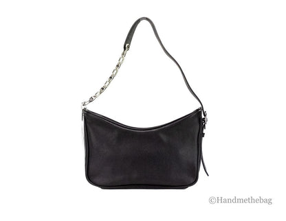 Marc Jacobs Tempo Small Black Smooth Leather Hobo Convertible Shoulder Bag Purse