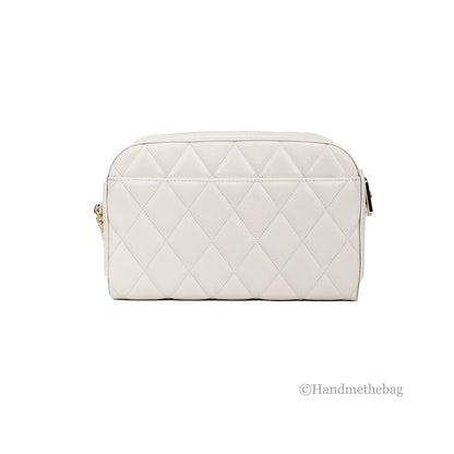 Kate Spade Carey Mini Parchment Quilted Smooth Leather Camera Crossbody Handbag