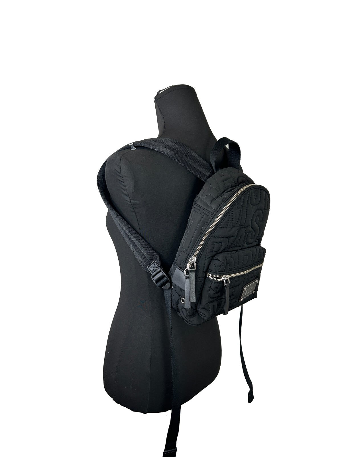 Marc Jacobs Small Black Quilted Backpack Bookbag