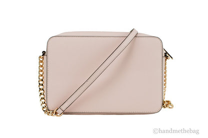 Michael Kors Adult Saffiano Leather East West Crossbody Handbag With 2 Slit Pockets, Blush