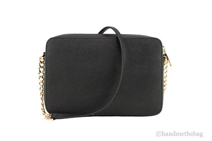 Michael Kors Women'S Top Zip Closure Saffiano Leather Crossbody Bag, Black
