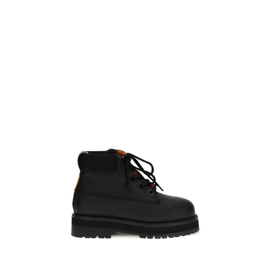 PDF Channel Black Calf Leather Bos Taurus Lace-Up Boots