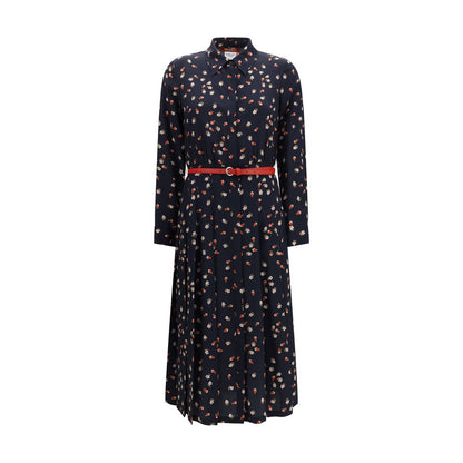 Max Mara Blue Silk Casual Dress