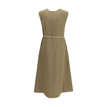 Fabiana Filippi Bicolor Viscose Long Dress
