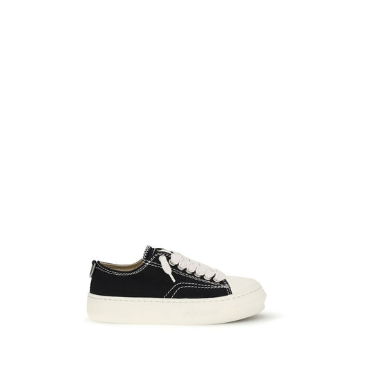 Represent Black Cotton Low Top Sneakers