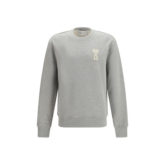 Ami Paris Gray Cotton Sweatshirt