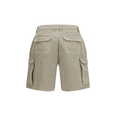 Represent Beige Cotton Bermuda Shorts