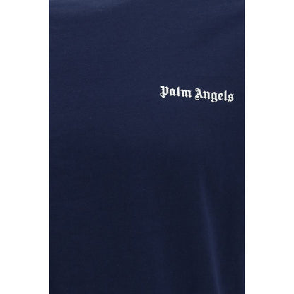 Palm Angels Blue Cotton T-Shirt