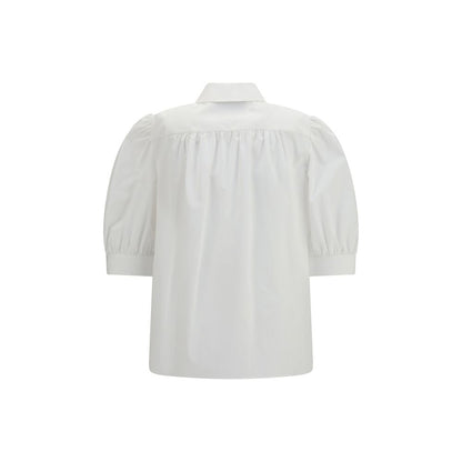 Valentino White Cotton Blouse