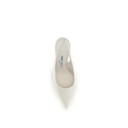 Jimmy Choo White Silk High Heel Pumps