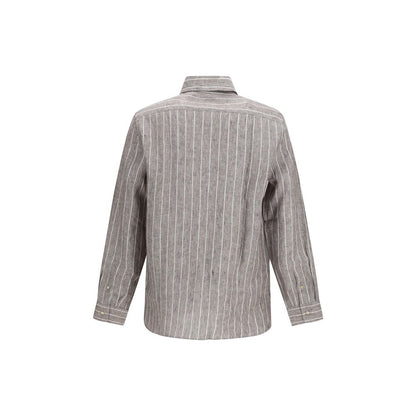 Brunello Cucinelli Beige Linen Dress Shirt