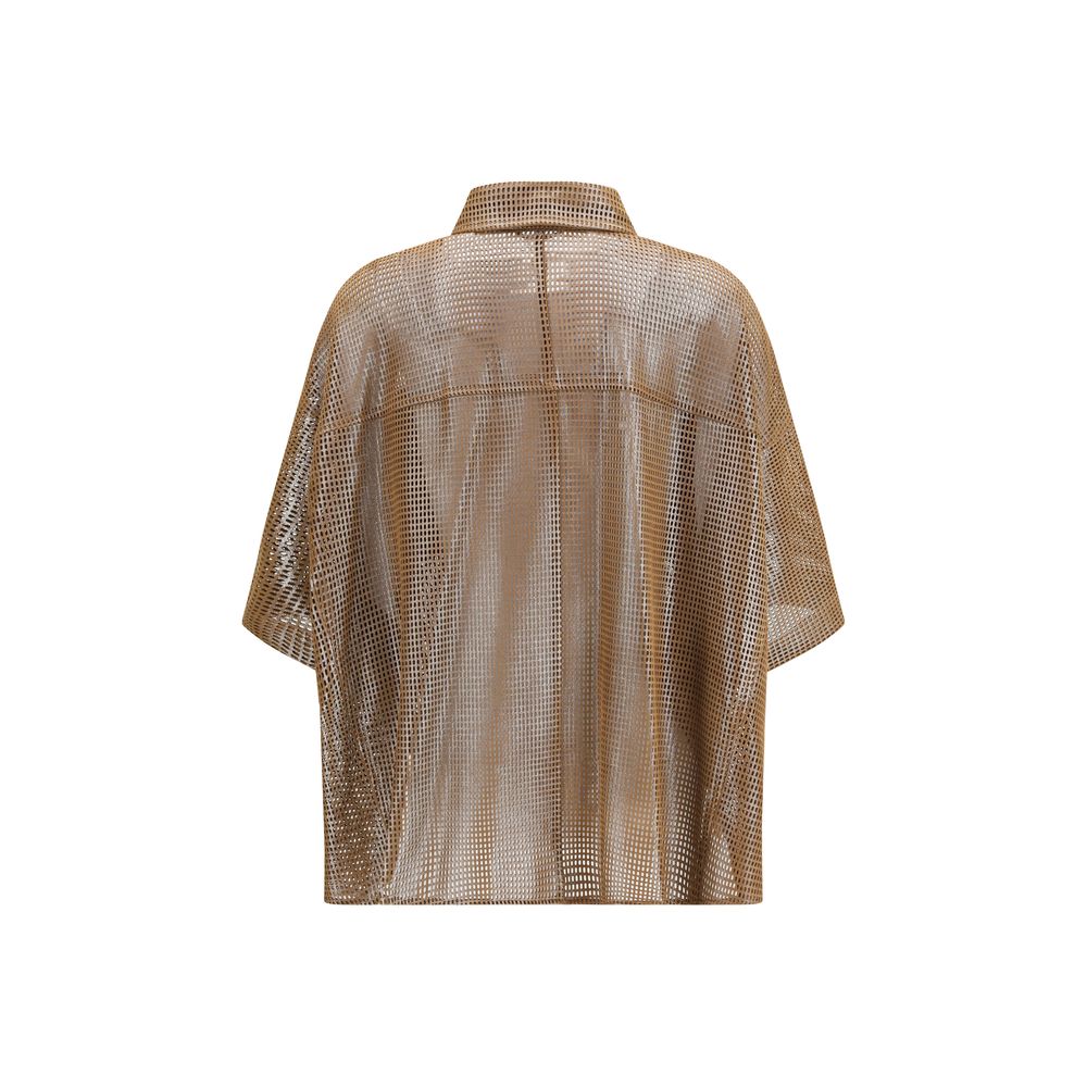 Brunello Cucinelli Brown Denim Shirt