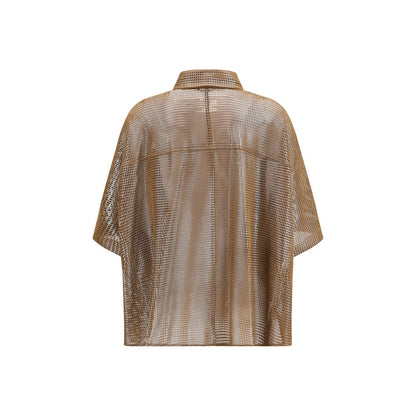 Brunello Cucinelli Brown Denim Shirt