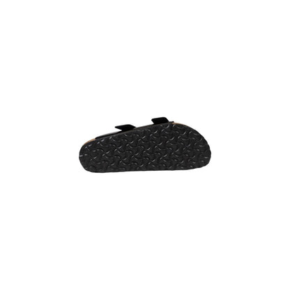 Birkenstock Black Leather Slippers
