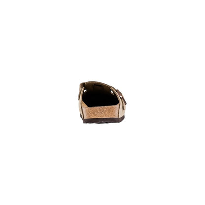 Birkenstock Beige Leather Clogs