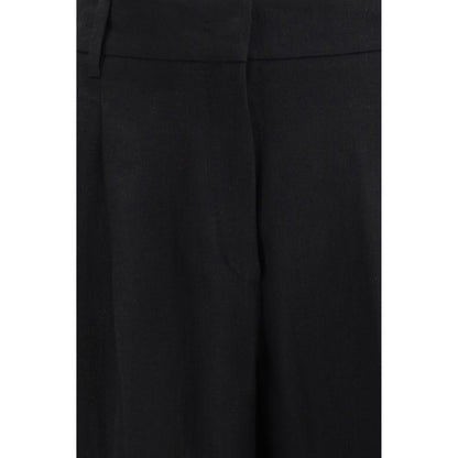 Max Mara Black Linen Casual Pants