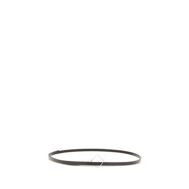 The Row Brown Calf Leather Bos Taurus Thin Belt