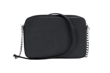 Michael Kors Jet Set Large East West Black Saffiano Leather Crossbody Handbag