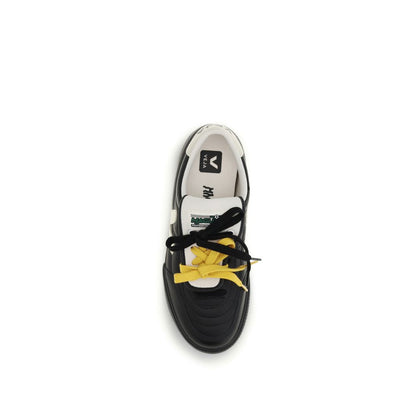Veja Black Calf Leather Bos Taurus Low Top Sneakers