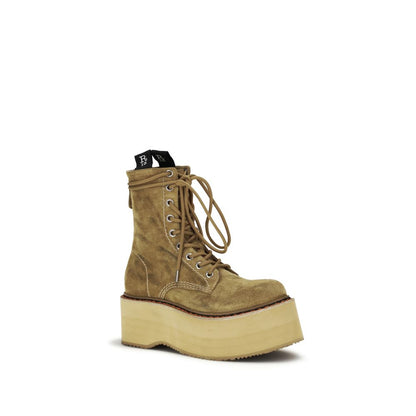 R13 Bicolor Calf Leather Bos Taurus Lace-Up Boots