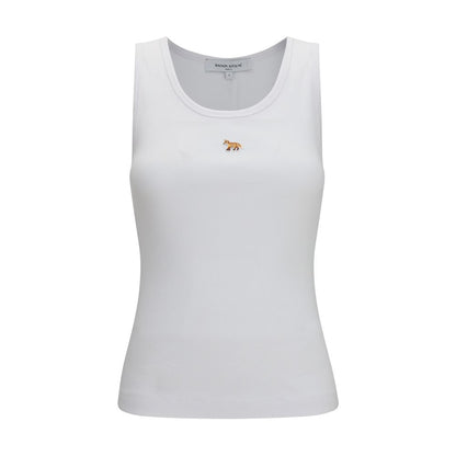 Maison Kitsuné White Cotton Tank Tops